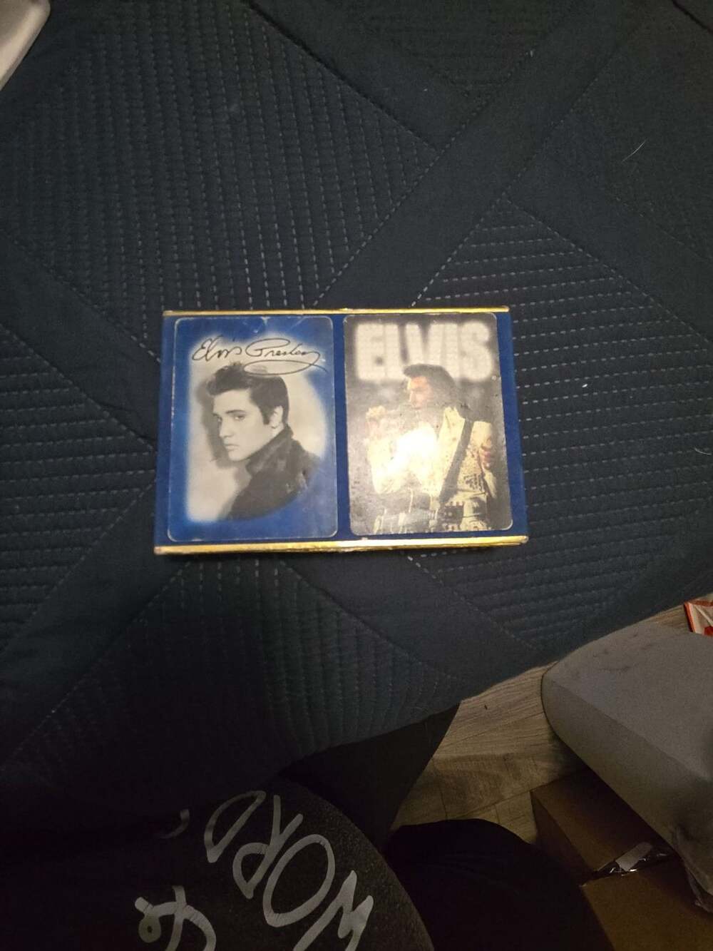 Elvis Presley Vintage 2000 Set of 2 Decks Playing Cards in Velour Box